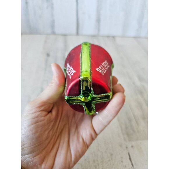 SOL OUT! St Nicholas Glass present ornament Xmas tree square - Picture 6 of 8